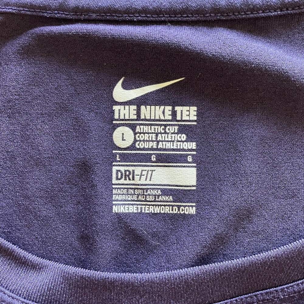 Nike Womens Dri Fit Long Sleeve Tee Athletic Cut T Shirt size Large - Picture 5 of 7
